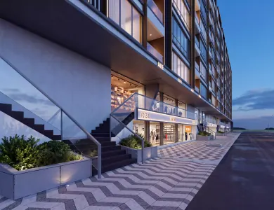 Uptown Plaza, Ambegaon Pathar - Paved promenade